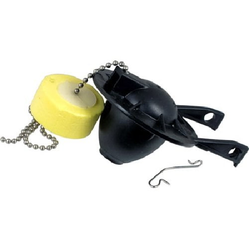 Universal Black Flapper and Chain with Yellow Float