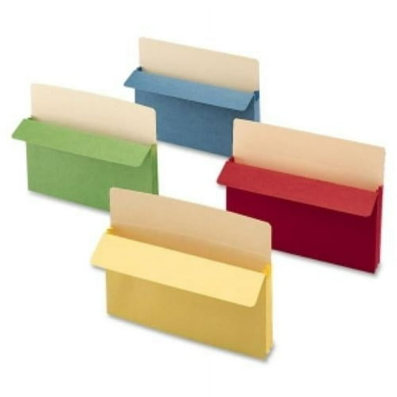 Smead 73890 Assortment Colored File Pockets - Letter - 8.50" Width X 11" Length Sheet Size - 3.50" Expansion - Top Tab Location - Tyvek - Assorted - 25 / Box (smd-73890_35)