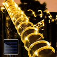 thumbnail image 1 of 73ft 200LEDs Christmas Solar Powered Rope Tube String Lights Strip Outdoor Garden Xmas Tree Holiday Decor Fairy Lights, Warm White, 1 of 11