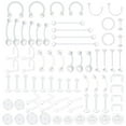 thumbnail image 1 of 73pcs Clear Piercings Retainers Kit Nose Septum Eyebrow Lip Labret Piercing Retainer Tongue Belly Nipple Tragus Cartilage Rings Bioflex Plastic Industrial Barbell Jewelry for Work, 1 of 7