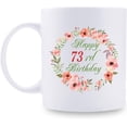thumbnail image 1 of 73rd Birthday Gifts for Women - Happy 73rd Birthday with A Garland Birthday Mug - 73 Year Old Present Ideas for Grandma, Mom, Sister, Wife, Friend, Cousin, Aunt - 11 oz Coffee Mug (73rd Birthday Gift), 1 of 6