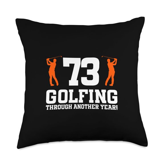 73rd Birthday Golf 73 Years Old Golf Player Birthday Throw Pillow Y101