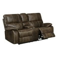thumbnail image 1 of 74.25" 2-Seat Power Reclining Loveseat, Recliner Sofa with Storage Box & Built-in Cup Holders for Living Room, Brown, 1 of 5