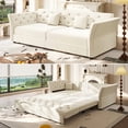 thumbnail image 1 of 74.4"W Velvet Tufted 2-in-1 Pull Out Sofa Bed, Convertible Sleeper Sofa, Upholstered Large 3-Seater Loveseat Couch, 1 of 10