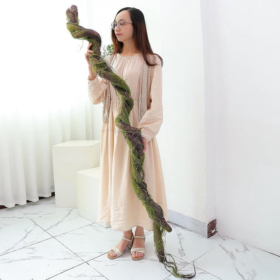 74.8" Large Fake Cherry Tree Artificial Branches Vine Room Door Wall Ceiling Hanging Plants Twigs Rattan Thick Trunk for Garden Wedding X'Mas Halloween Outdoor Jungle Decoration