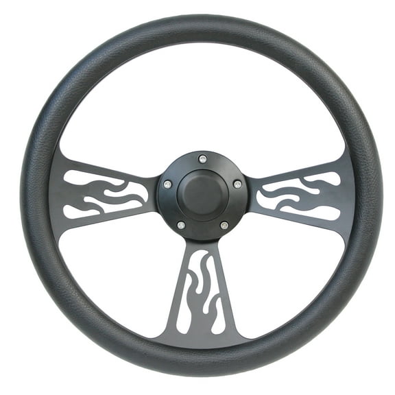 74-94 CHEVROLET/GMC Truck Models 14" Billet Half Wrap Steering Wheel Black
