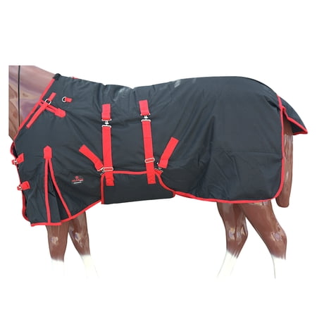 74" Hilason 1200D Waterproof Turnout Horse Winter Belly Wrap Blanket