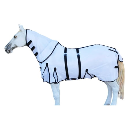 74" Horse Equine Scrim Mesh Summer FlySheet Spring Airflow Neck White 73129
