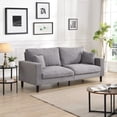 thumbnail image 1 of 74" Modern Upholstered Sofa Couch,Comfy 3 Seater Sofa with 2 Pillows for Living Room Bedroom Apartment,Light Gray, 1 of 7