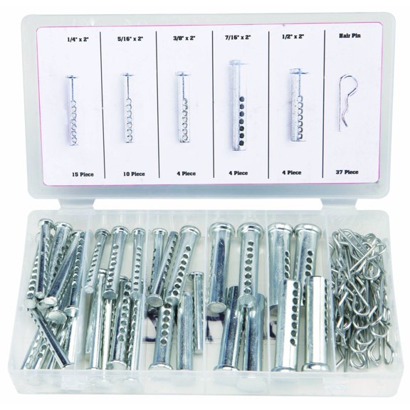 74 Piece Clevis Pin Assortment