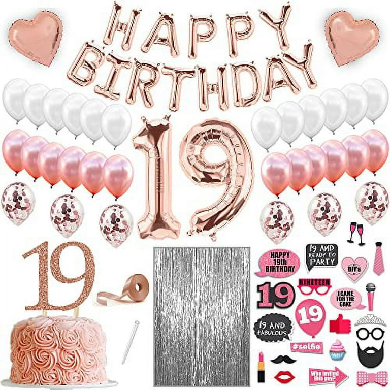DEBLETEOMH 19th Birthday Decorations for Girl, Gifts for 19 Year Old  Female, 19 Year Old Girl Birthday Gifts, 19th Birthday Gifts for Girls  Throw