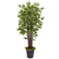thumbnail image 1 of 74 in. Bamboo Artificial Tree in Metal Planter, 1 of 1