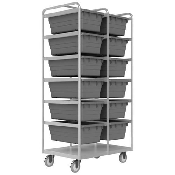 74 in. Stainless Tub Rack Cart - 1200 lbs - Walmart.com