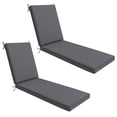 thumbnail image 1 of 74 x 23 x 3 Waterproof Outdoor Chaise Lounge Cushion for Patio Lounge Chair Cushion Replacement - Set of 2, Dark Gray, 1 of 10
