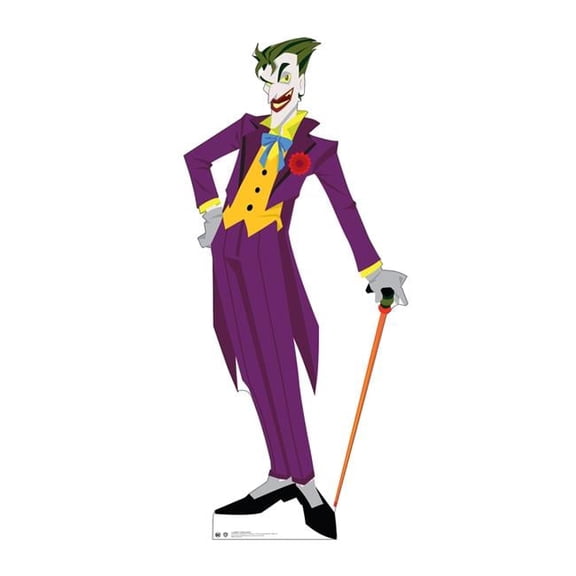 74 x 33 in. Animated Joker Cardboard Cutout, Purple Suit