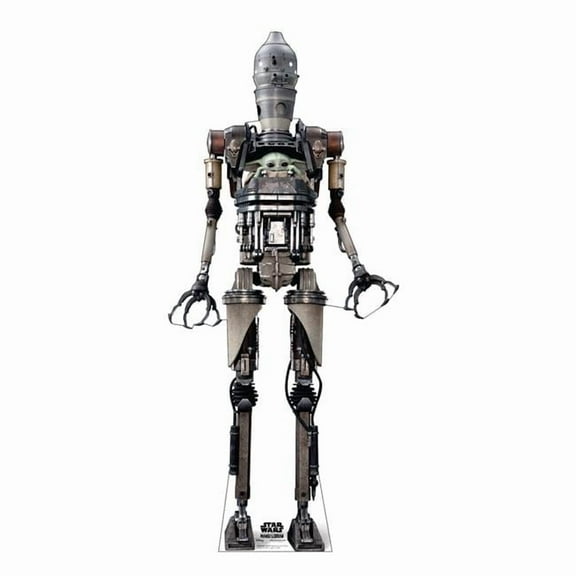 74 x 33 in. Grogu in IG-12 Cardboard Cutout