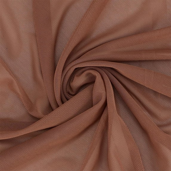 74"x3.3 Yards Stretch Mesh Fabrics Brown Net Fabric Slightly Stretchy Mesh Fabric Polyester Mesh Fabric DIY Crafts Making Materials for Sewing Garments Dresses Costumes Uniforms