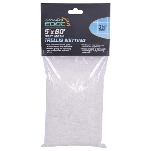740134 Soft Mesh Trellis Netting with 3.5" Squares, 5' x 60'