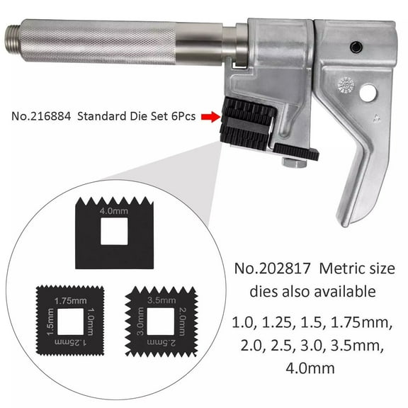 7402 Thread Chaser w/ 216884 Standard Thread 6 Pcs Set for 1-1/4 to 5 O.D.