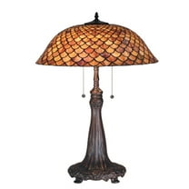 74040 Meyda 27.5"H Tiffany Fishscale Table Lamp