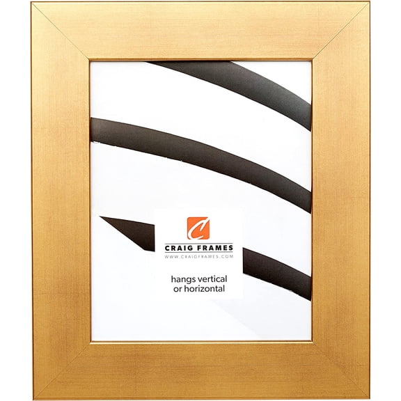 74066 5 by 7-Inch Picture Frame, Smooth Distressed Finish, 2-Inch Wide, Antique Gold
