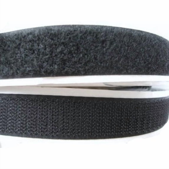 7410 - VELCRO HOOK AND LOOP BLK ADHESIVE ON TAPE 19MM X 15FT