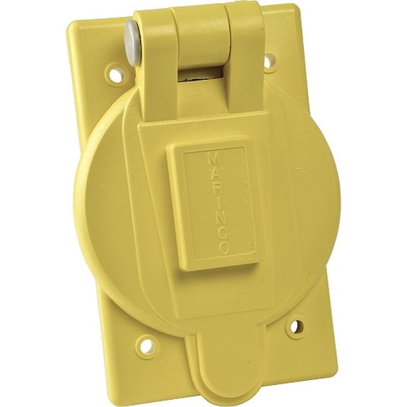 7420CRS, Yellow Weatherproof Cover With Lift Lid For 15A, 20A and 30A Singles