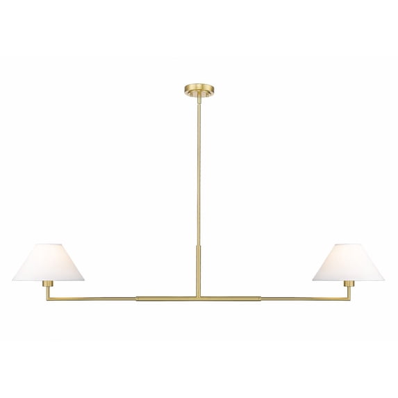 744-62L-LG-Z-Lite-Leila - 2 Light Chandelier In Modern Style-9.5 Inches Tall and 12 Inches Wide-Luxe Gold Finish