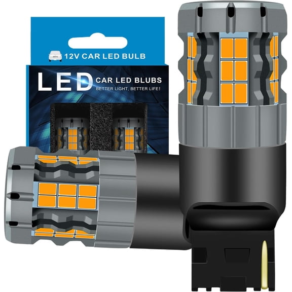 7440 LED Turn Signal Bulbs Compatible For Toyota Camry 2010-2011 (Front) & 2007-2023 (Rear), Amber Yellow, Plug and Play Pack of 2