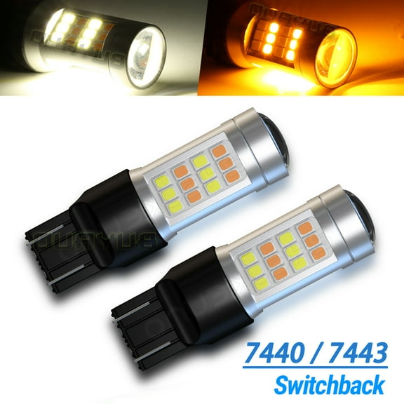 7440 Switchback LED Bulbs 2PCS For 2015-2017 Toyota Camry Turn Signal Light