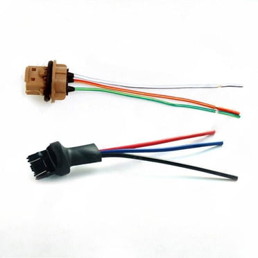 2-Pack 7443 7444 Female Socket Connector – Pre-Wired Tail Light Wiring Harness Pigtail