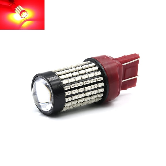 7443 Red 50W High Power 3014 Chip LED Projector Turn Signal/Brake/Tail Light Bulbs (7443, Red)