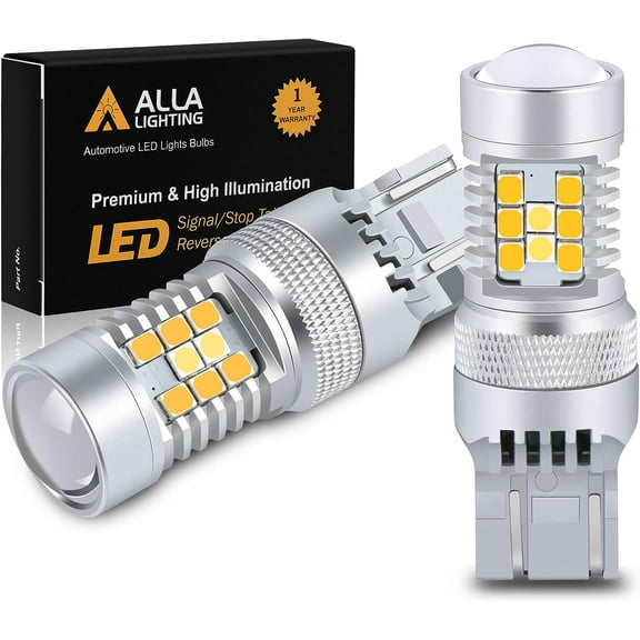 7444NA 7443 LED Switchback Turn Signal Lights Bulbs, Dual Color Amber Yellow/6000K White, Blinker Lamps/Parking Lights/DRL Super Bright 7442 7443-A NA 7444 NAK