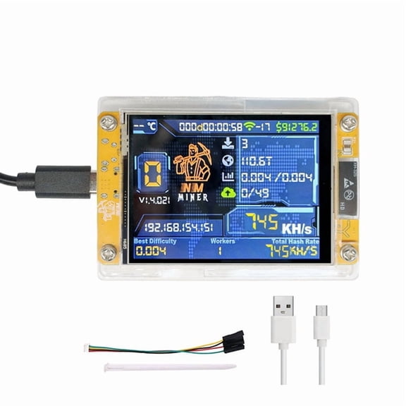 745KH/S 2.8 Inch Smart Display Upgraded 745KH/S Hashrate Bitcoin Crypto Solo Miner