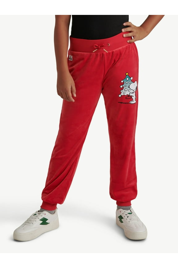 x Snoopy Girls Velour Jogger, Sizes XS - XLP
