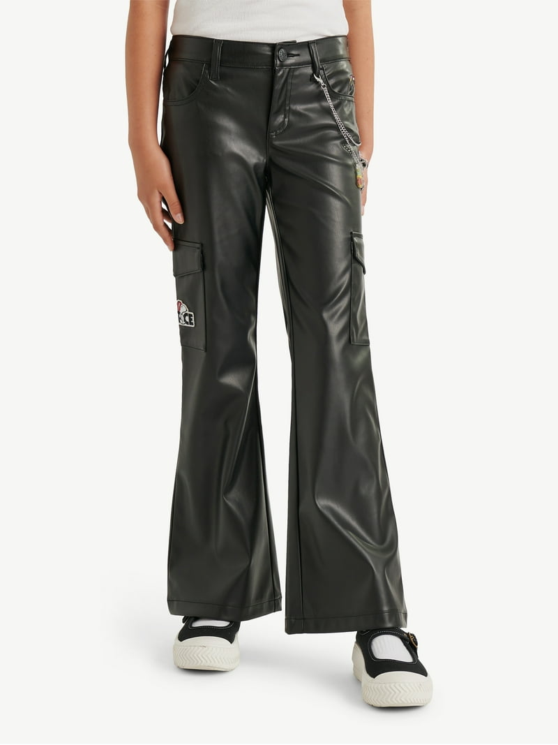 Justice x Snoopy Girls Pleather Flare Cargo, Sizes XS - XLP