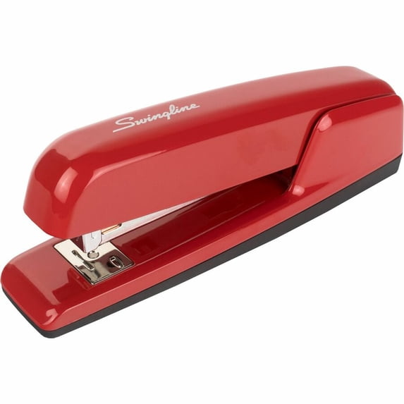 747 Business Full Strip Desk Stapler, 25-Sheet Capacity, Rio Red | Bundle of 5
