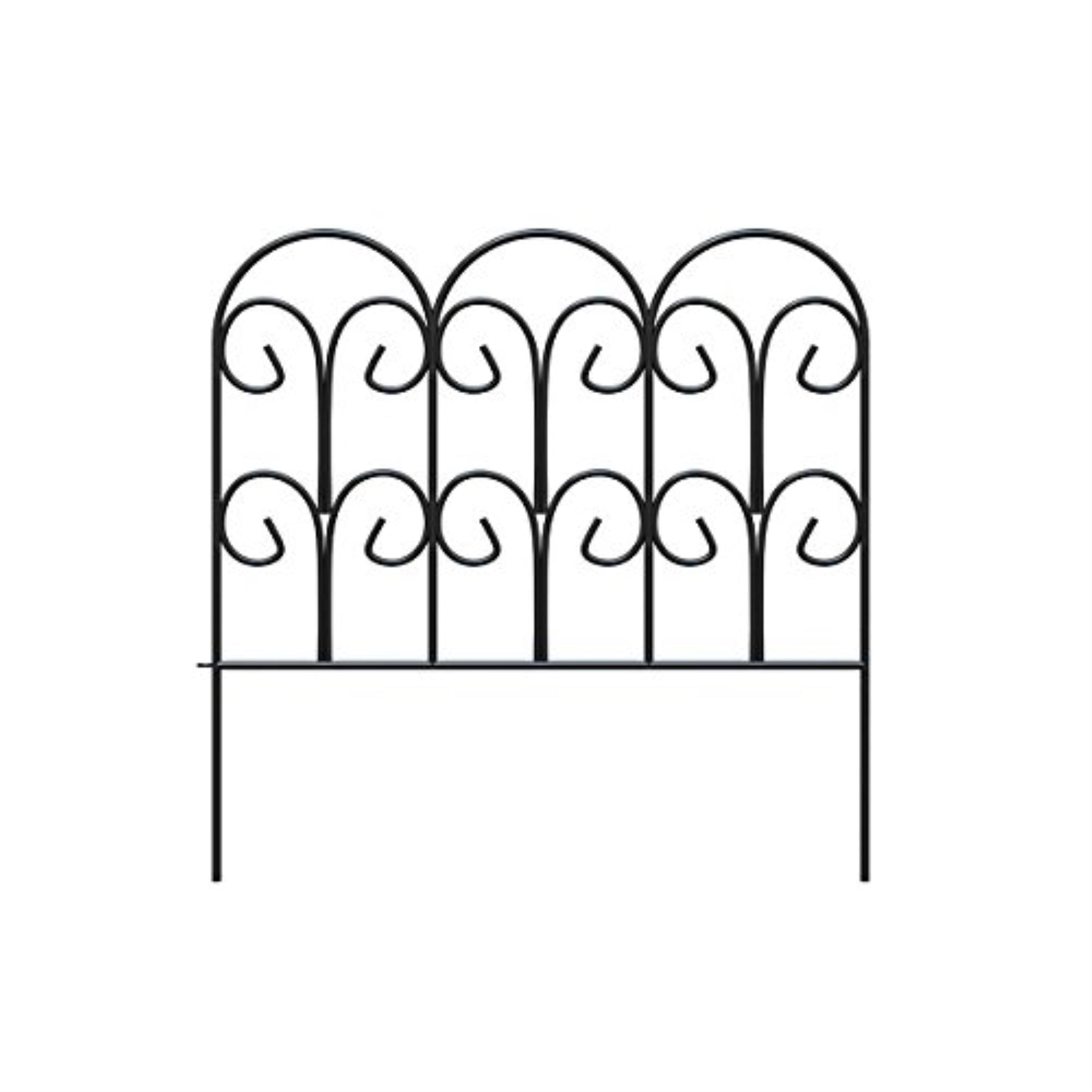 Panacea 7470933 18 x 18 in. Steel Scroll Garden Edging, Black