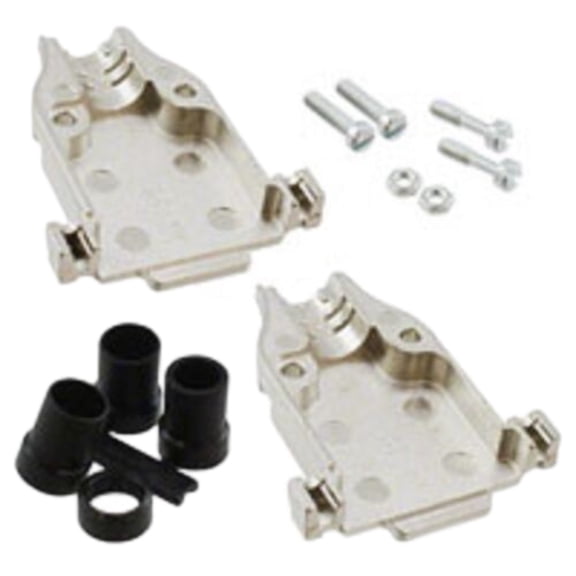 748676-2 Connector 15 Position Two Piece Backshell Silver 180 Shielded