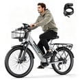 thumbnail image 1 of ASKGO 749W rated electric bike for adults teens, 48V 10Ah built-in battery, 35 miles range, 26 in mountain ebike, 7 speeds, step-through, ages 16+, UL2849, 1 of 11