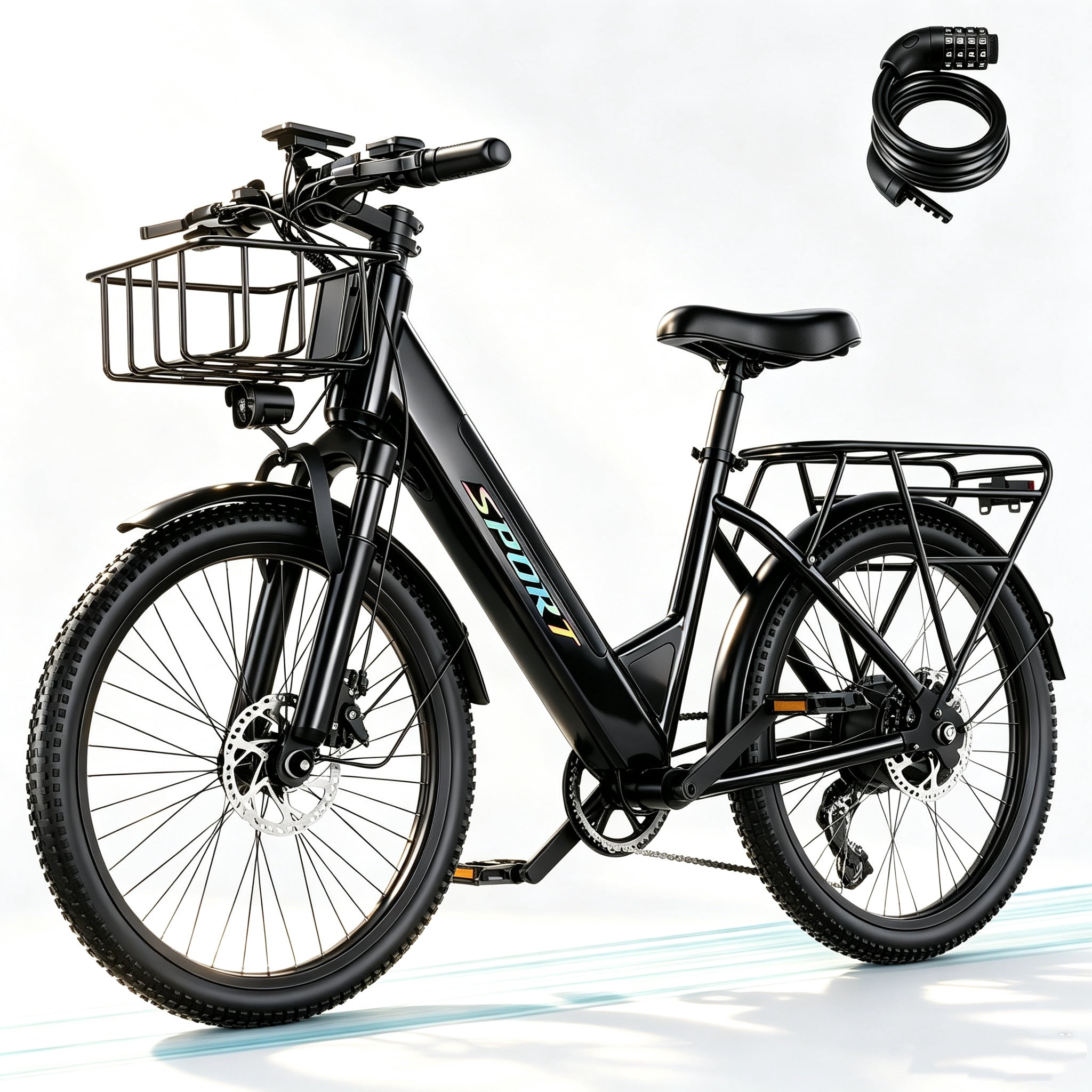 1800W Peak 750W Electric Bike, 48V 20Ah & 75Miles Range, 26'' Fat Tire ...