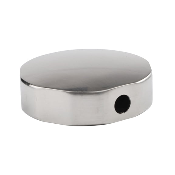 74mm Bathtub Rotating Knob Brass Brushed Overflow Prevention Bath Control Knob