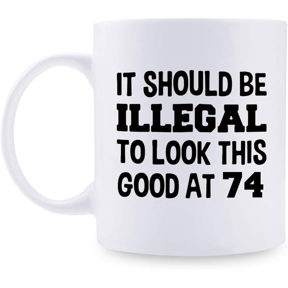 74th Birthday Gifts for Men - 1945 Birthday Gifts for Men, 74 Years Old Birthday Gifts Coffee Mug for Dad, Husband, Friend, Brother, Him, Colleague, Coworker - 11oz