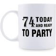 thumbnail image 1 of 74th Birthday Gifts for Women - 1945 Birthday Gifts for Women, 74 Years Old Birthday Gifts Coffee Mug for Mom, Wife, Friend, Sister, Her, Colleague, Coworker - 11oz, 1 of 6
