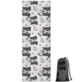 thumbnail image 1 of 74x26 Inch Yoga Towel, Sweat Absorbent Non-Slip Mat for Hot Yoga, Pilates & Fitness,Border Collie Bell Tomato White Pattern, 1 of 5