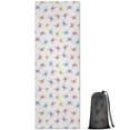 thumbnail image 1 of 74x26 Inch Yoga Towel, Sweat Absorbent Non-Slip Mat for Hot Yoga, Pilates & Fitness,Butterfly Colorful Tiny White Pattern, 1 of 5