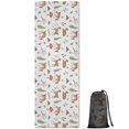 thumbnail image 1 of 74x26 Inch Yoga Towel, Sweat Absorbent Non-Slip Mat for Hot Yoga, Pilates & Fitness,Deer Forest Mushroom White Pattern, 1 of 5
