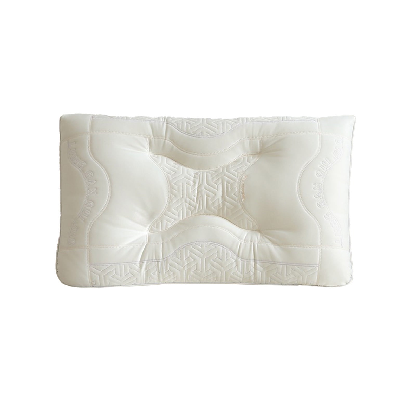 74x48cm Class A Latex Neck Support Pillow - Baby-Grade Cooling Silk Pillow for Home & Hotel Sleep Comfort