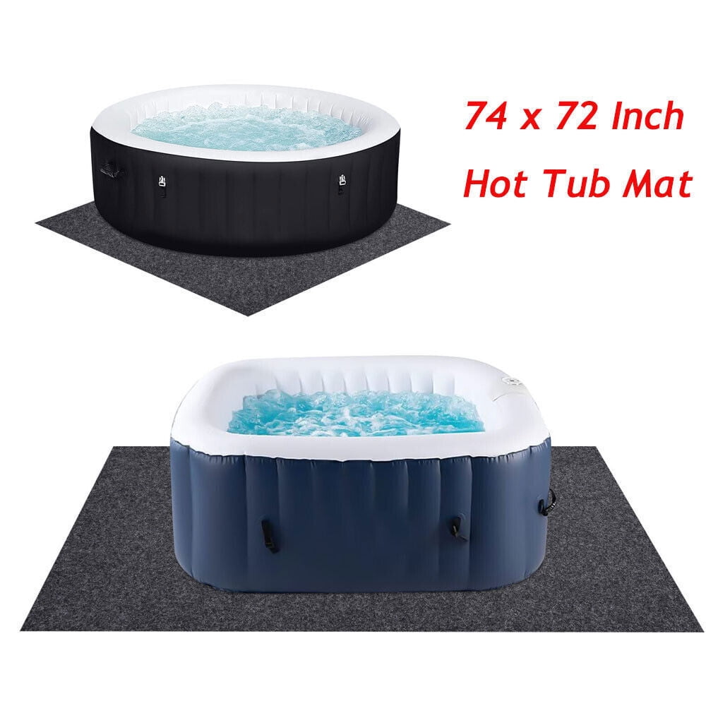 74x72 inch Extra Large Hot Tub Pad Inflatable Hot Tub Mat Outdoor Indoor Ground