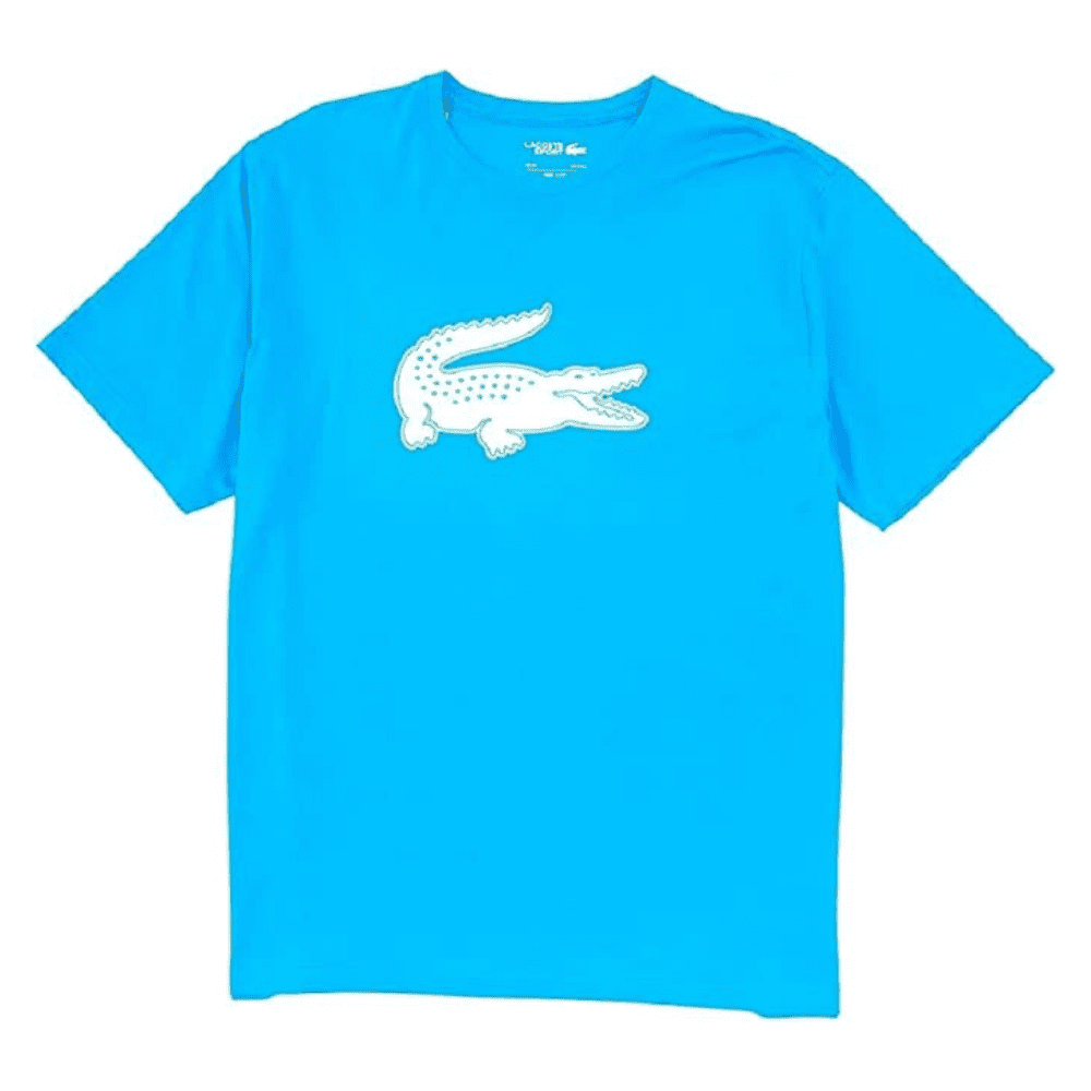 Tシャツ・カットソー LACOSTE Blue Polyester T-Shirt $75.00 Lacoste Men's Sport Big Fit Breathable Logo T-Shirt